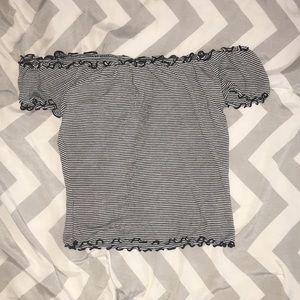 Black and White Off Shoulder Top